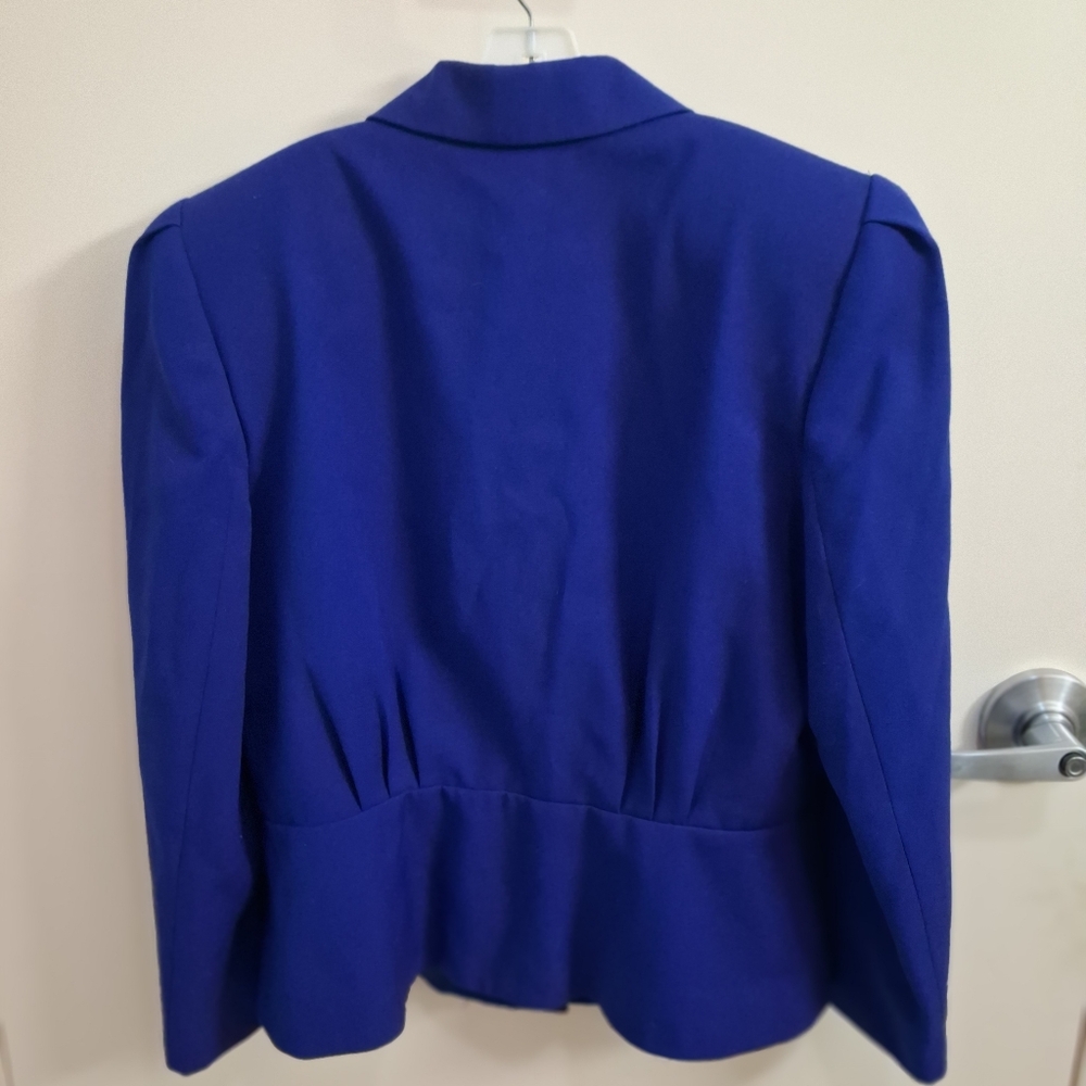 Le Suit Paris Of New York Royal Blue Womens Blazer 14 - Picture 3 of 9